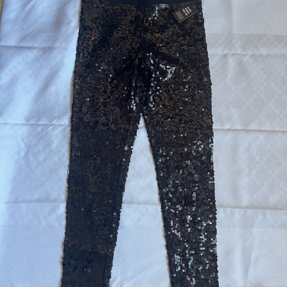EXPRESS high rise sequins pants leggings stretch cotton size S